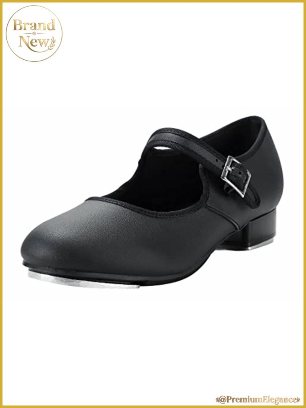 PU Leather Unisex Tap Dance Shoes Easy Strap Mary Jane